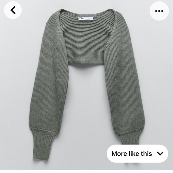 Zara Sweaters Zara Sage Green Arm Warmer Shrug Poshmark